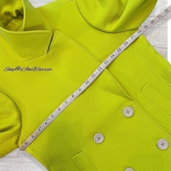 J.Crew Collection NWOT neon wool blend double breasted peacoat *shop@iamwarrior - Picture 10 of 15